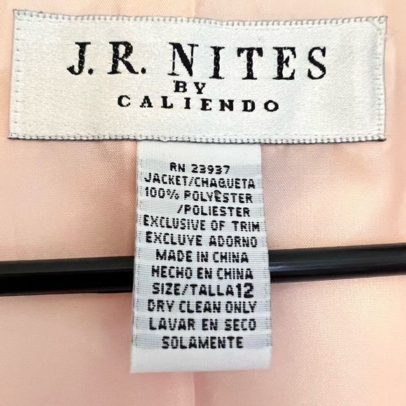 NWT J.R. NITES by Caliendo Light Pink Blazer - Picture 10 of 10